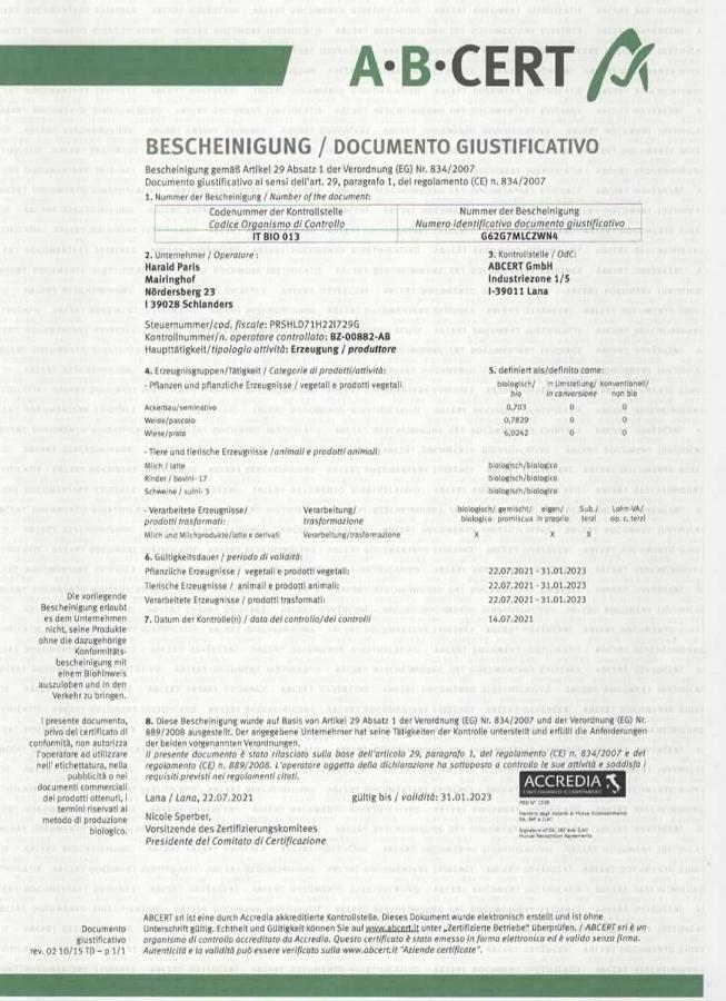 Вилла Bio-Bauernhof Mairinghof-Paris Силандро Экстерьер фото